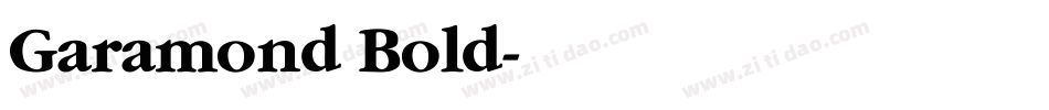 Garamond Bold字体转换